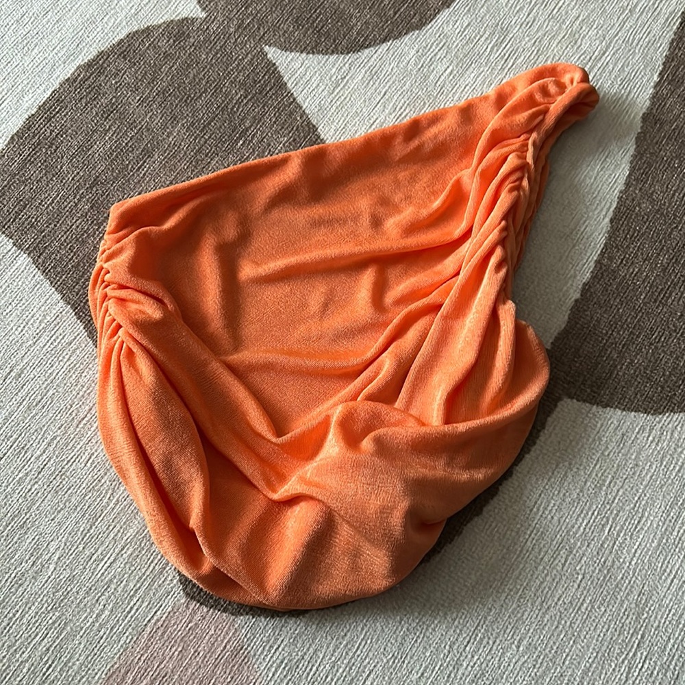 Orange one shoulder top